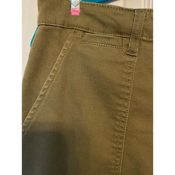 Social Standard By Sanctuary Olive Green Straight Leg Pants With Zippered Ankles - Picture 3 of 8